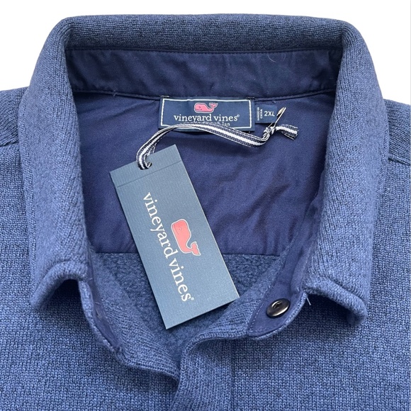 Vineyard Vines Mens Fleece Shacket, NEW WITH TAGS - Picture 2 of 7